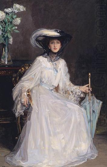 Sir John Lavery Evelyn Farquhar, wife of Captain Francis Douglas Farquhar daughter of the John Hely-Hutchinson, 5th Earl of Donoughmore china oil painting image